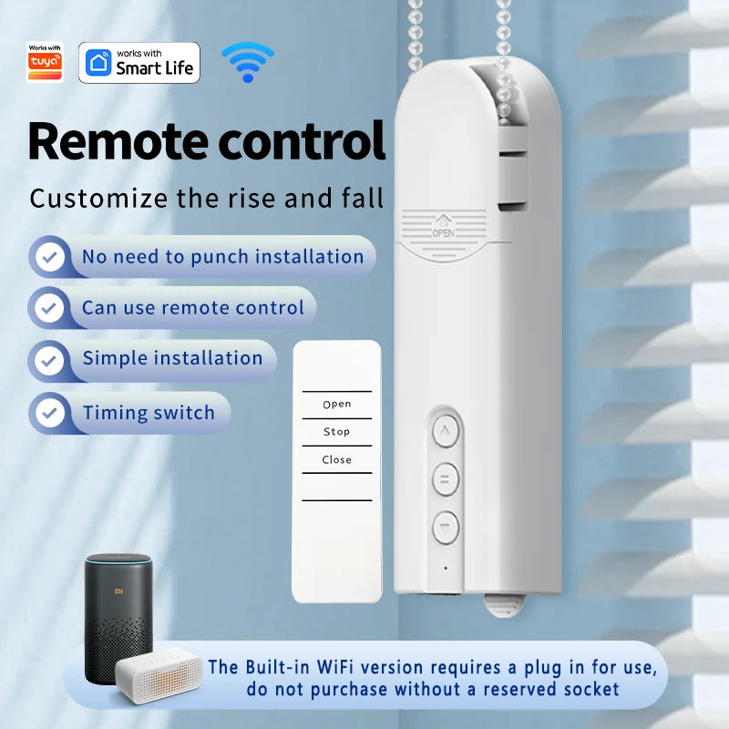 Built-in WiFi Smart DIY Motorized Chain curtain motor