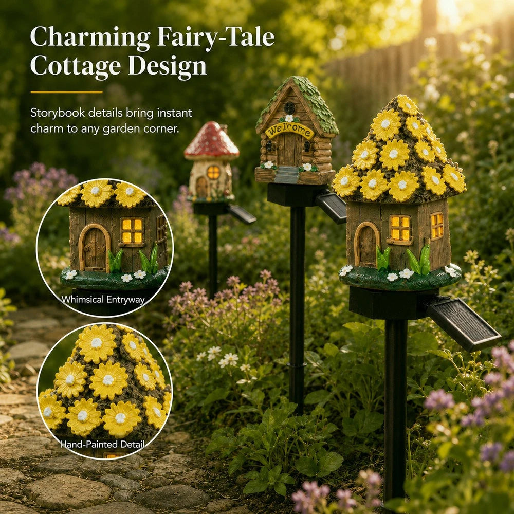 Solar Mushroom Cottage Garden Light