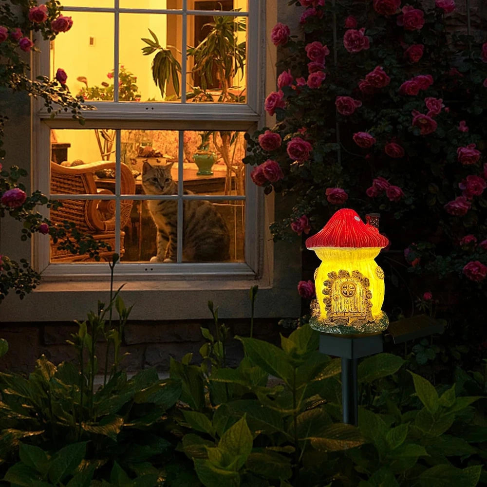 Solar Mushroom Cottage Garden Light