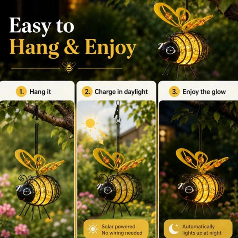 Hanging Solar Bee Light
